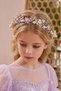 Stylish Pearl and Floral Gold Detailed Hair Accessory Birthday/Wedding/Party/Henna/Bridal/Graduation Crown