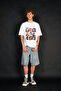 White Mugshot Printed Oversize Unisex T-Shirt - 5