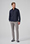 قميص رجالي ذو ياقة صلبة باللون الأزرق الداكن من Trend Dynamic Fit - 4