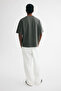 Pamuklu Tişört Oversized Fit - 5