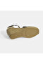 Navy Blue Women's Buckle Detailed Wedge Heeled Suede Espadrille - 4