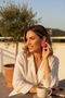 Lyra Blossom Pink Straw Flower Model Daily Women's Earrings Spring & Summer Collection - 2
