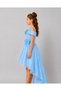 Girl's Evening Dress Shoulder Detail Rose Accessory Bow Long Tail Wedding Engagement Graduation Special Occasions - 2