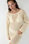 100% Cotton Midi Knitwear Beach Dress - 6