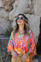 Colorful Floral Patterned Loose Dress - 3