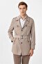 Beige slim straight coat