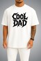 Oversize Cool Dad Chest Printed Unisex T-Shirt