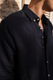 Ulivo Navy Blue Linen Men's Shirt - 4