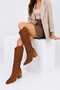 Semafre Women's Western Cowboy Heeled Summer Boots P103-Brown - 6