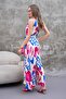 Women's Patterned Sleeveless Belted Jumpsuit 250587 - - 5