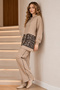 Chained Leopard Patterned Suit Mink 4748 - 3