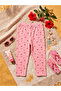 Girl's Cotton Patterned Capri Leggings 95% Cotton Flexible Summer Wear 2-9 Years - Pink Heart Pattern - 2