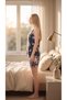 Angelique Bamboo Fabric Sleeveless Lace Detail Women's Shorts Set 22070 - 2