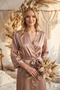 Bride Written Stone Detailed Satin Bridal Dressing Gown - 5