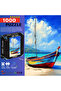 1000 Piece Puzzle Seaside Scenery Colorful Sailing Boat # 6525