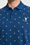 Men's Regular Fit Polo Collar Light Navy Blue T-Shirt 50327004-Vr059 - 6