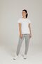 Ct122 Basic C Neck T-Shirt White Women's Short Sleeve T-Shirt - 3