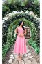 Thick strap square neck back tie double dress