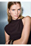 Asymmetrical Blouse with Metallic Details - 6