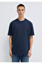 Seal Logo Embroidered Navy Blue T-Shirt Loose Fit / Loose Comfortable Cut 067074-33207 - 3