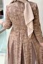 Floral Sequin and Bead Embroidered Chiffon Combination Evening Dress - 5