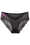 3'' Front Tulle and Lace Mixed Back Leg Lace Detailed Panties - 3