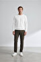 Crew Neck Regular Fit Embroidered Basic Thin Sweatshirt - 4