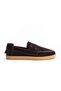 Men's Genuine Leather Bitter Brown Lace-Up Tassel Detailed Rubber Sole Casual Shoes - 2