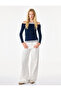 Slim Fit Viscose Blended Halter Neck Long Sleeve Double T-Shirt