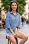 Women's Oversize Long Shirt Indigo 1001 - 2