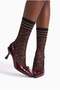 Women's zebra patterned thin socks black/silver - 3