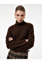 X Sima Tarkan - Long Sleeve Turtleneck Oversize Hair Knit Sweater