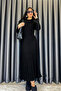 Noa Noa Ribbed Long Knit Dress - Black Black