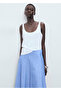 Striped Linen Blend Skirt - 6