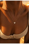 Steel Gold Mother of Pearl Heart Esther Necklace - Does Not Tarnish - - 2