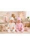 Heart Patterned 100% Cotton Jumpsuit & Hat Set, 2-Piece Sleep Sack Set for Hospital Discharge and Post-Hospitalization (Boxed Product)