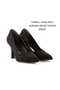 Stiletto Black Suede Medium Size 9cm Goblet Heel Women's Shoes New Season - 2