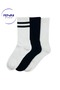 Unisex 3-Piece Sports College Tennis Socks Towel Sole Cotton Pack Sweat Absorbent Comfortable Daily Black White - 8