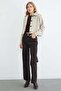 Buttoned Shirt Collar Pleated Trench Coat - 4