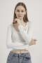 Armalife 6859 v neck soft long sleeve women's bodysuit - 2