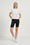 Women's Lemon Patterned Crew Neck White Loose T-Shirt - 3