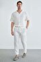 Elastic Waist Muslin Fabric Trousers - 6
