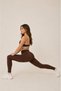 Women's High Waist Gathering and Lifting Seamless Leggings - Coreline Model with Piping Detail - 3