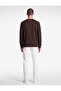 Viscose Blended Long Sleeve Crew Neck Basic Sweatshirt - 3