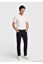 Light Gray Plain Cotton Blend T-Shirt - 3