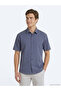 Indigo Striped Oversize Fit Short Woven Casual Shirt - 4
