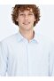 Blue Striped Regular Fit Long Sport Cotton Blend Shirt - 3