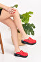 Red Color Indoor Air Balloon Sole Sabo Slippers (Black Sole) - 2