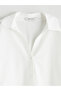 Ecru Oversize Poplin Women's Shirt - 7