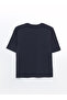 Original Oval Collar Printed Oversize Women's T-Shirt - 6